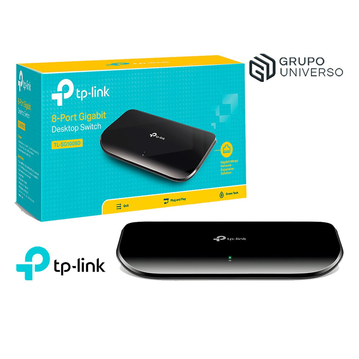 TP LINK - TL-SG1008D TP-Link Switch Gigabit 8 Puertos 10/100/1000mbps