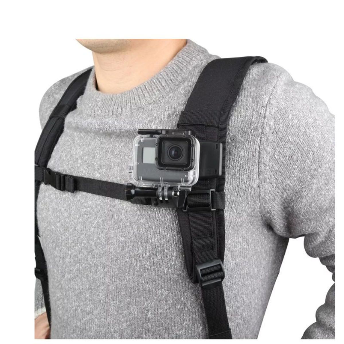 GENERICO - Accesorio Gopro Clip 360° Gancho Mochila Para Gopro Sjcam