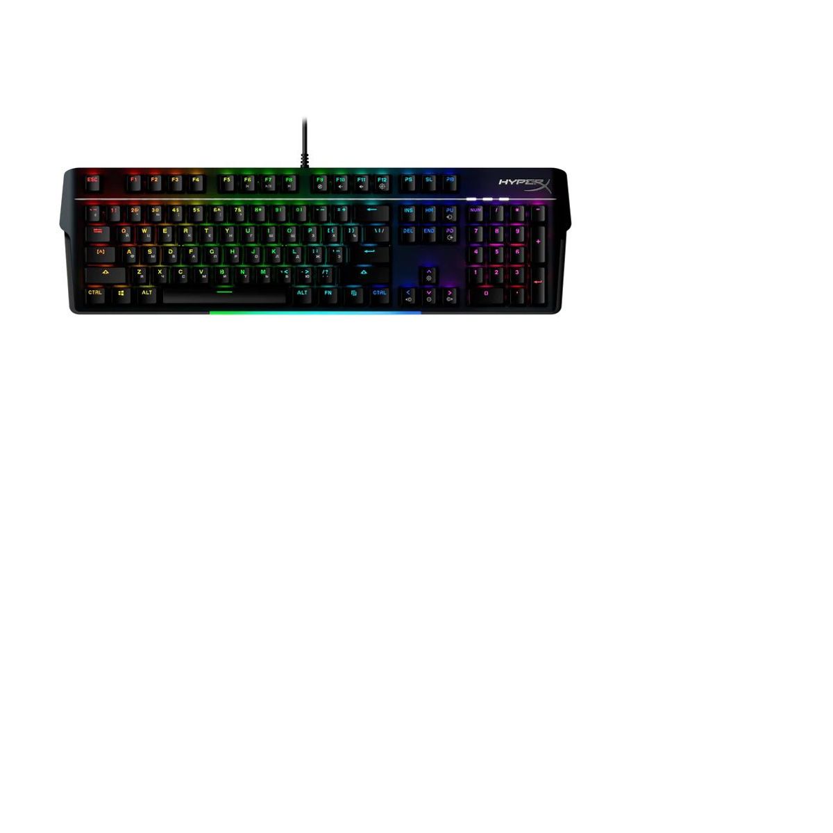 HYPERX - Teclado Gaming mecánico HyperX Alloy MKW100 RGB dinámico USB Ingles