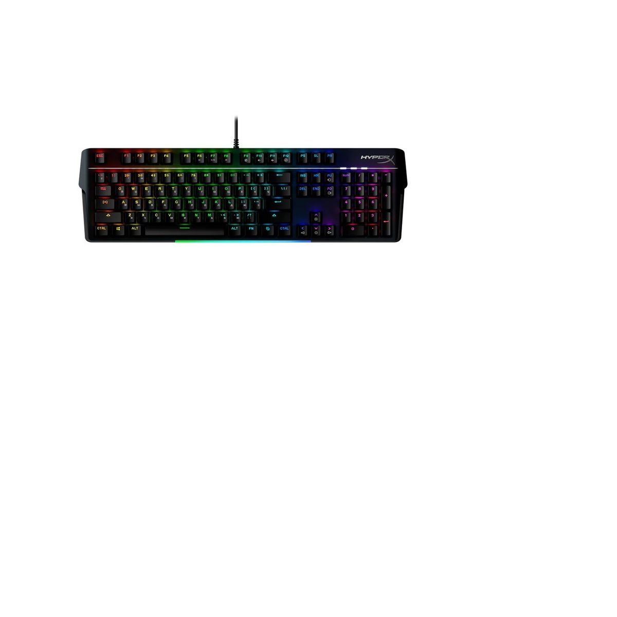 HYPERX - Teclado Gaming mecánico HyperX Alloy MKW100 RGB dinámico USB Ingles