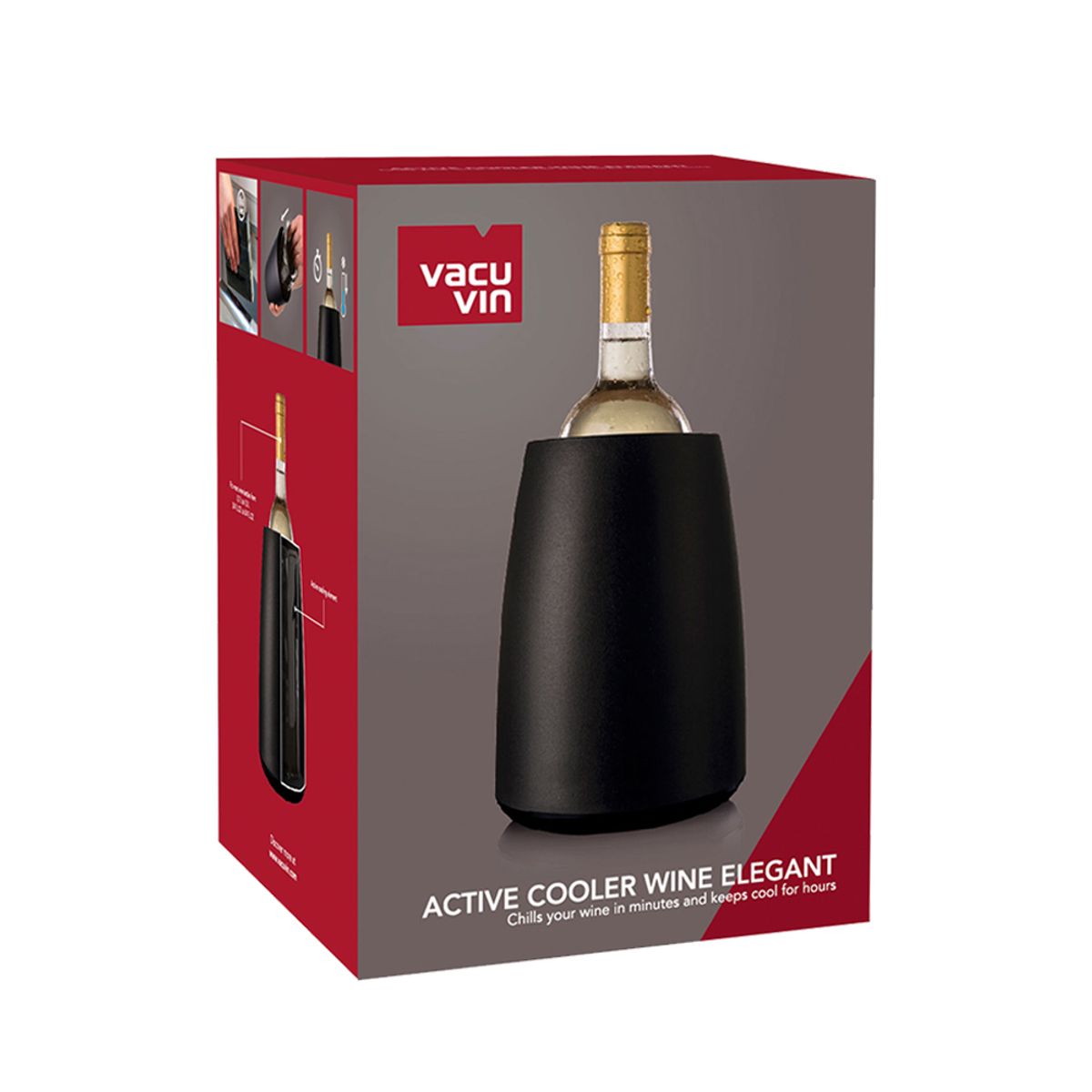 VACU VIN - Cubitera Enfriadora de Vino Vacu Vin Elegante Negro