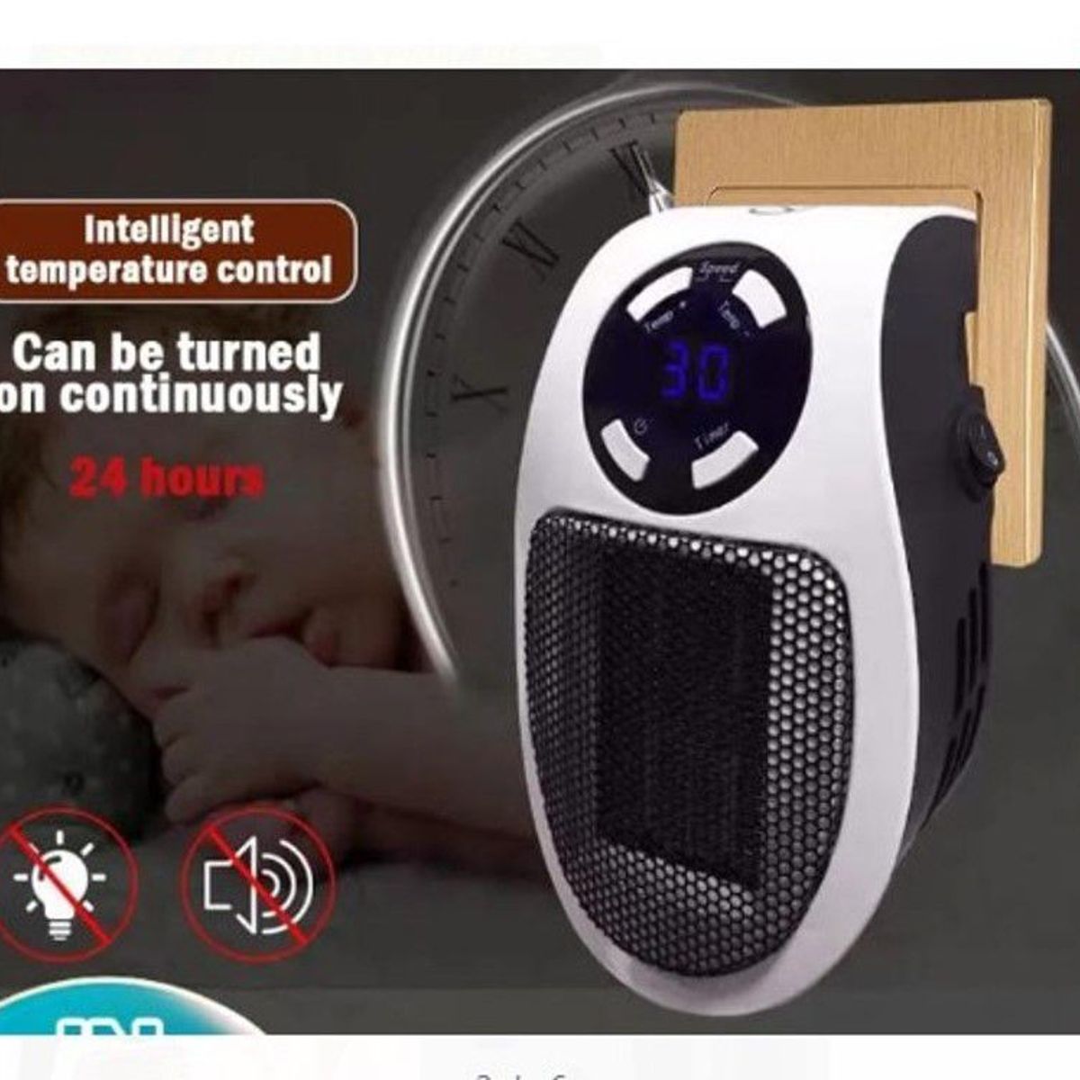 GENERICO - Calentador Electrico Portatil  MAS Control Remoto de Calidad