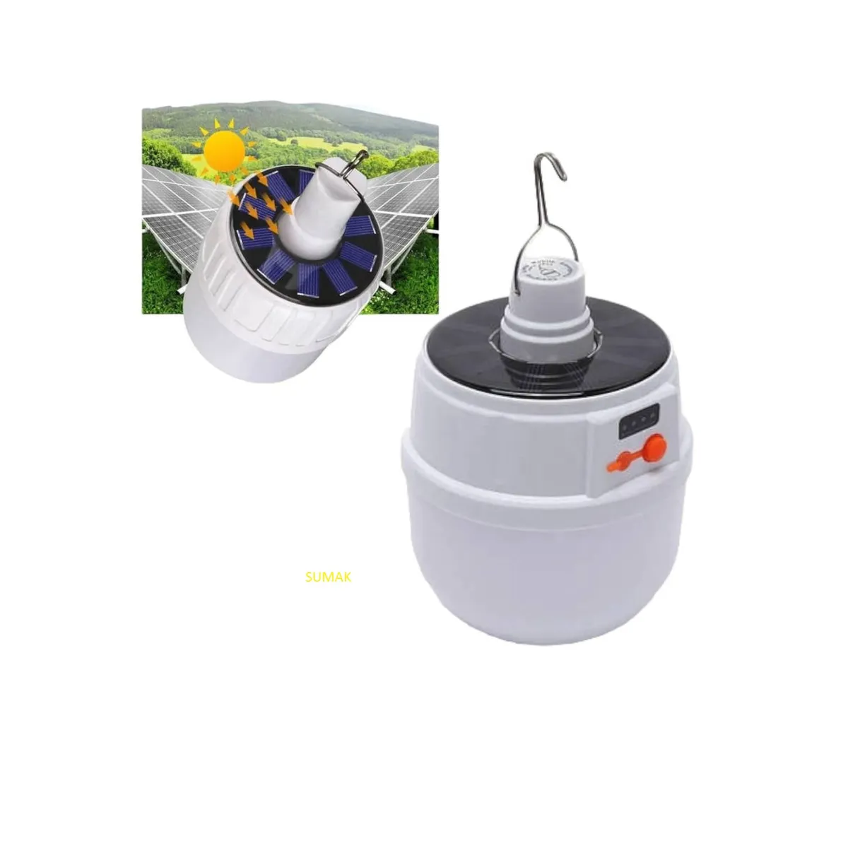 GENERICO - Foco Lámpara Led Portátil Recargable Luz Solar