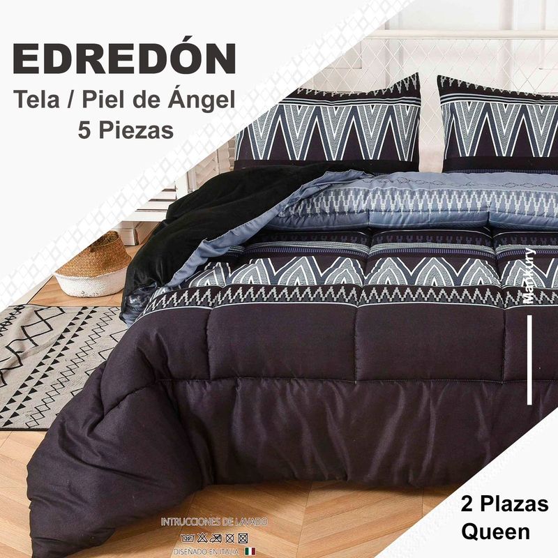 VENECIA - EDREDÓN TELA CON PIEL DE ANGEL  2Plz + SABANAS M01