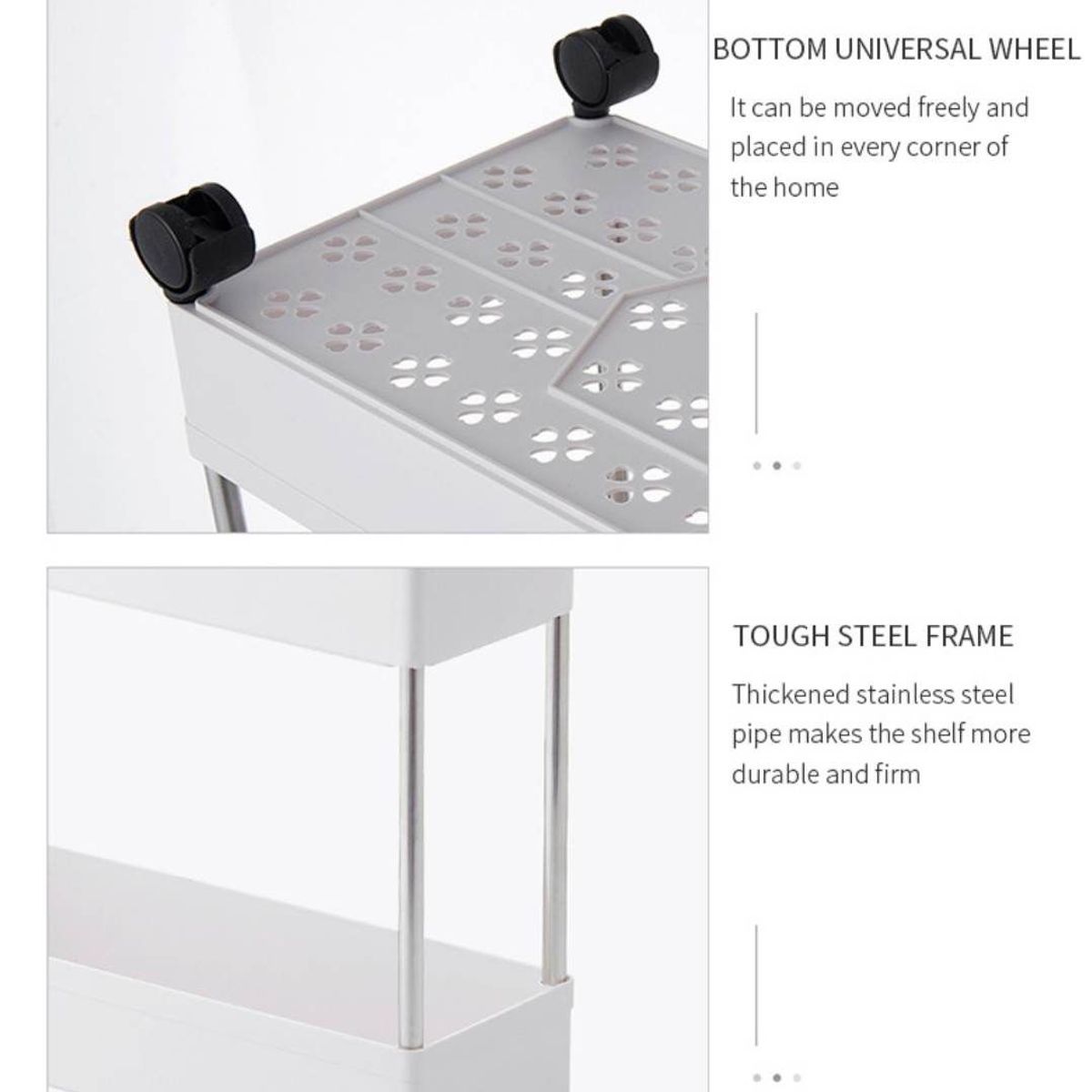 GENERICO - Organizador Frutero Verdulero de Cocina con Ruedas de 4 pisos