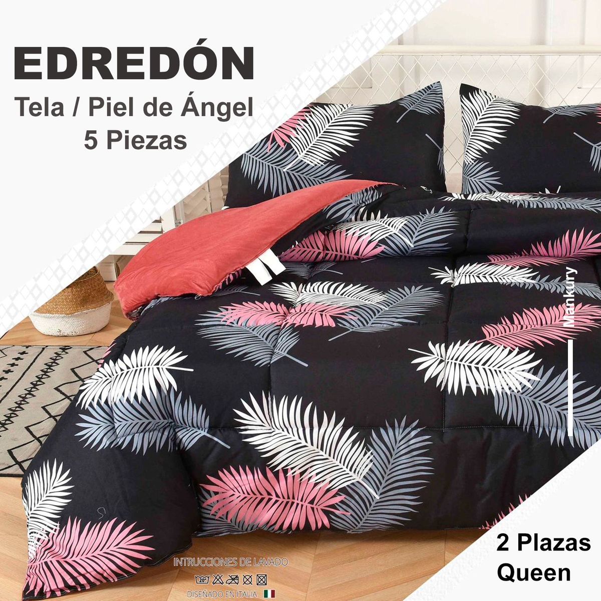 VENECIA - EDREDÓN TELA CON PIEL DE ANGEL  2Plz + SABANAS M03