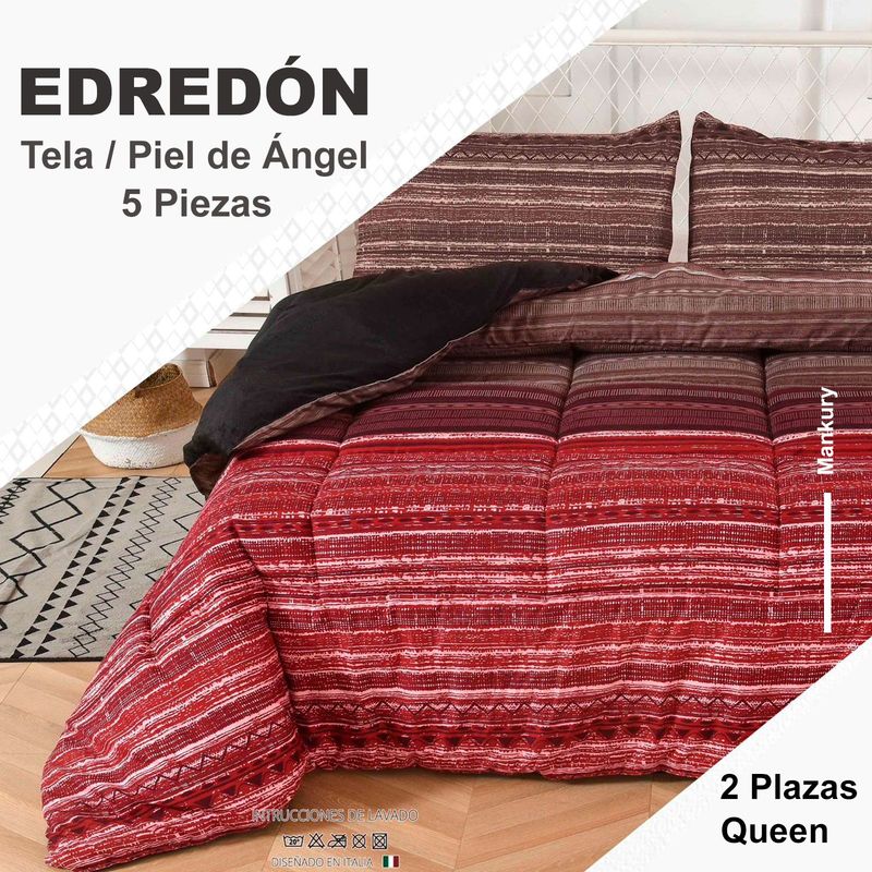 VENECIA - EDREDÓN TELA CON PIEL DE ANGEL  2Plz + SABANAS M12