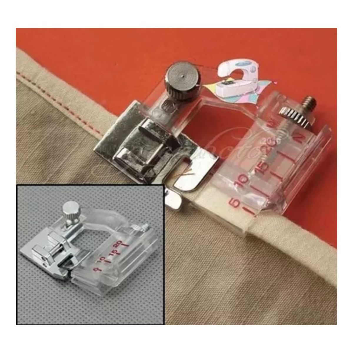 GENERICO - Pie Prensatelas Para Bies Ajustable Maquina Domestica Pro