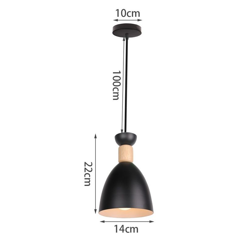GENERICO - Lámpara colgante minimalista negro e27