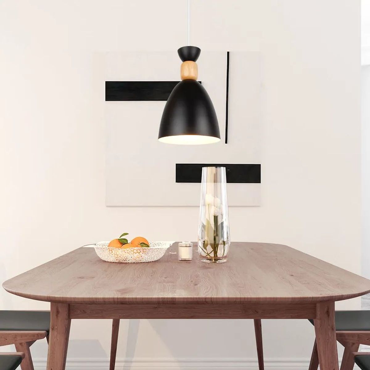 GENERICO - Lámpara colgante minimalista negro e27