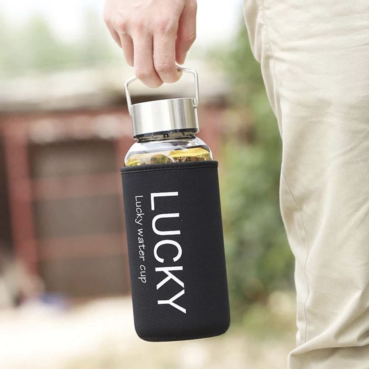 HYGGE - Botella Tomatodo de Vidrio 1500 ml