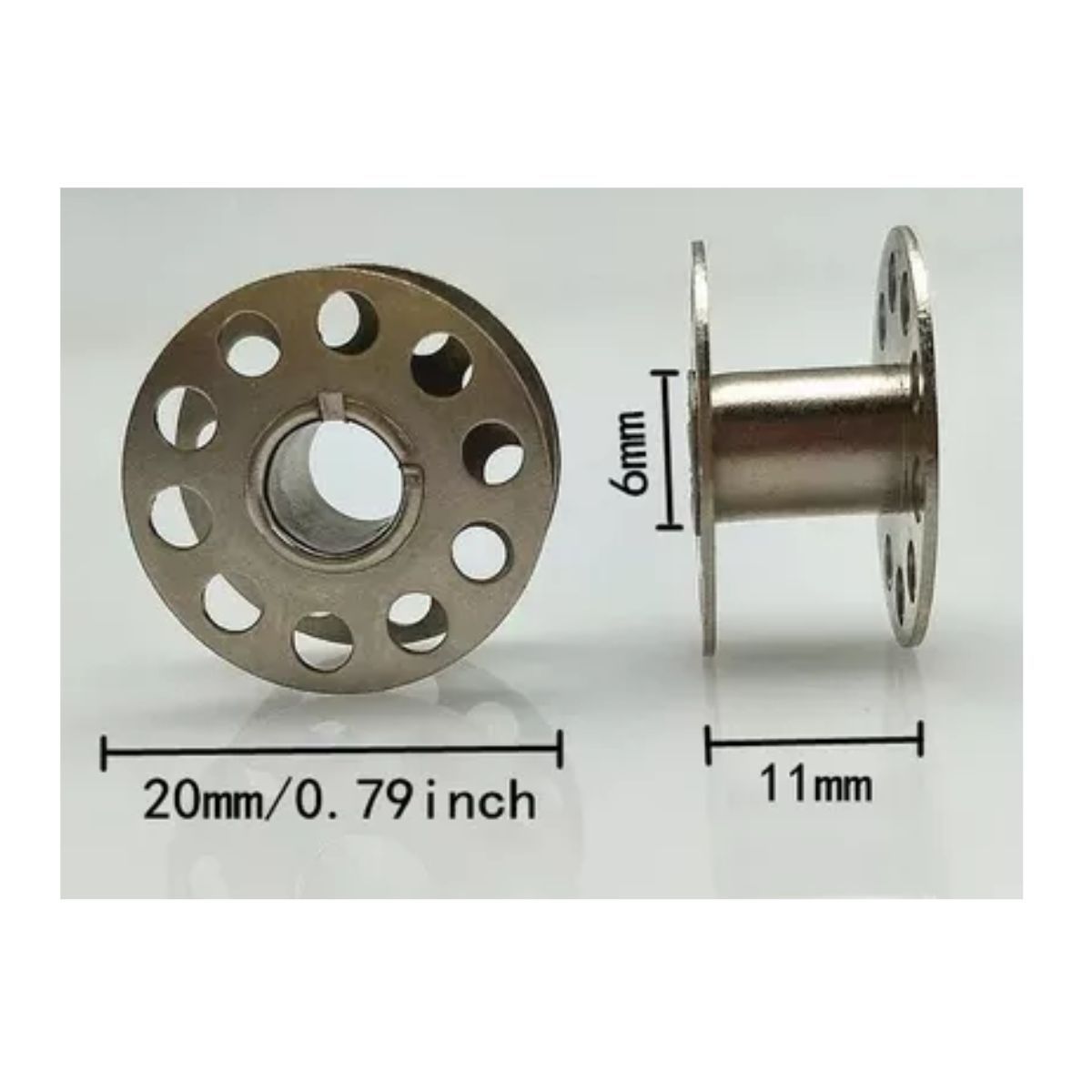 GENERICO - 100 Carretes Carretel Metal Para Maquina De Coser Domestic