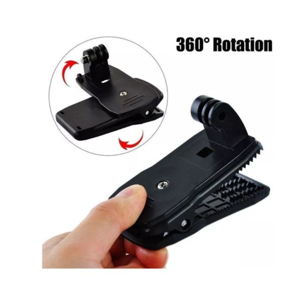 GENERICO - Clip 360° Gancho Mochila Para Gopro Sjcam Accesorio Gopro