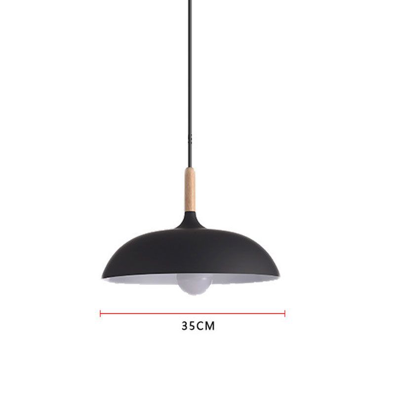 GENERICO - Lámpara colgante nordico negro e27