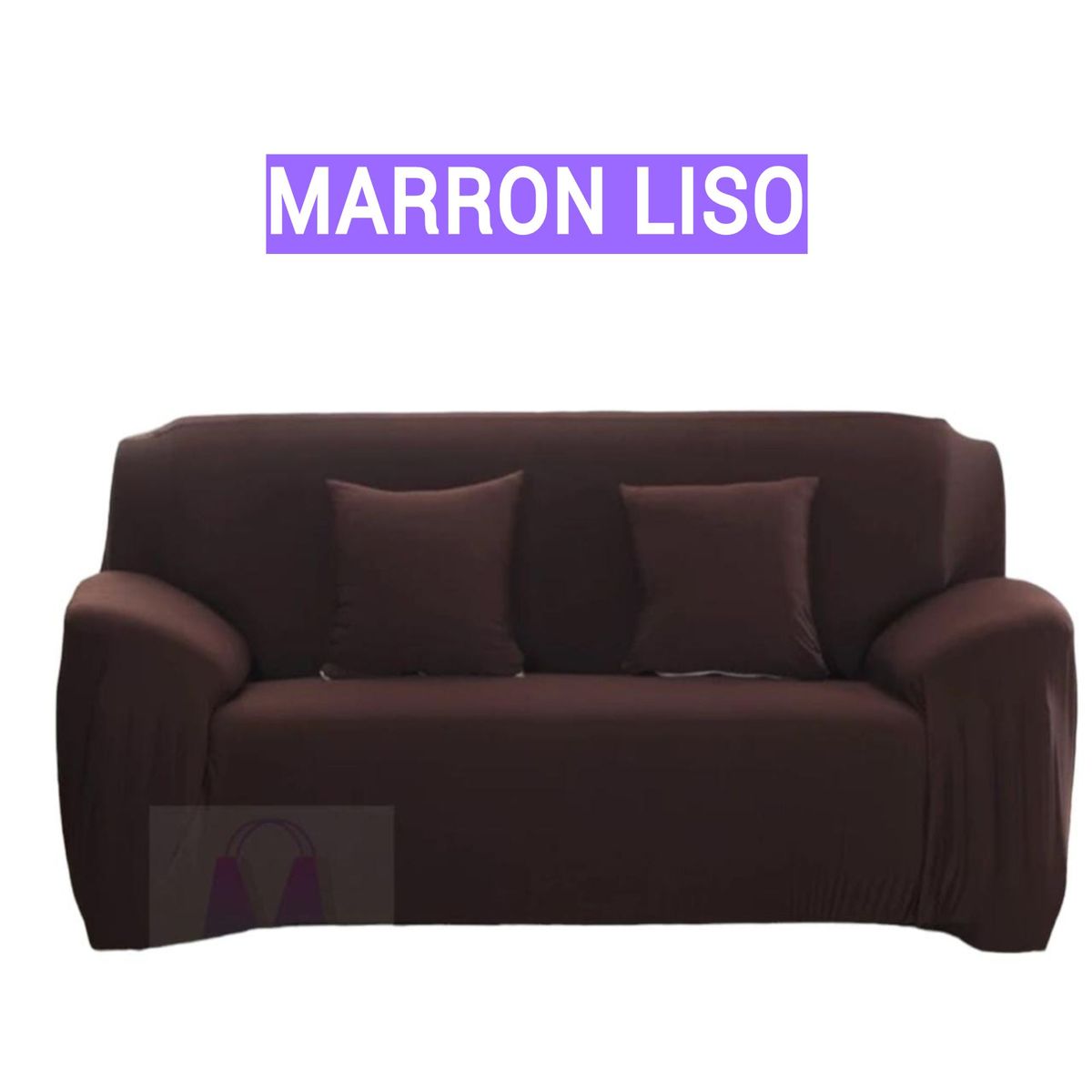 GENERICO - Funda de sillones Set spandex 3-2-1 Marron Liso