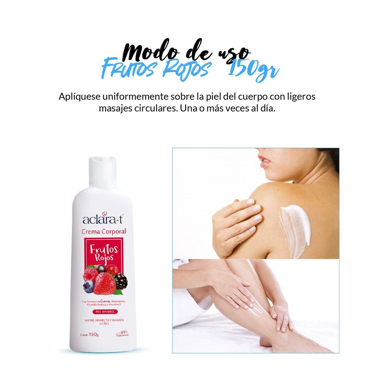 GENERICO - Crema Corporal Aclara-T Frutos Rojos 150gr
