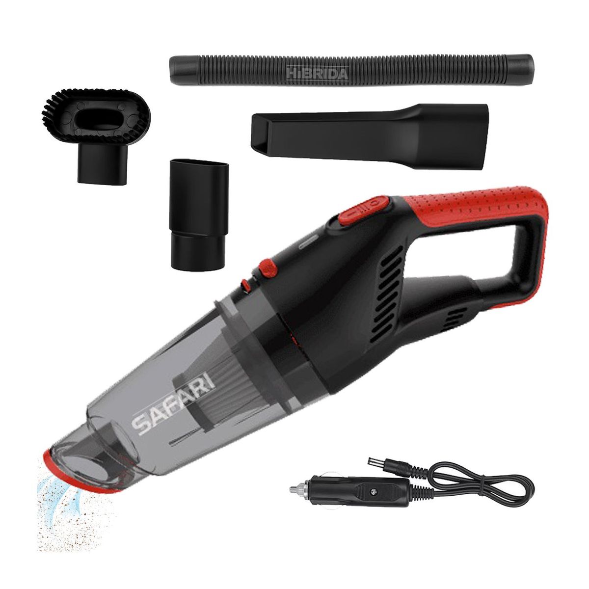 SAFARI - ASPIRADORA CONEXIÃ“N CIGARRERA CARRO LIMPIEZA AUTO 90W