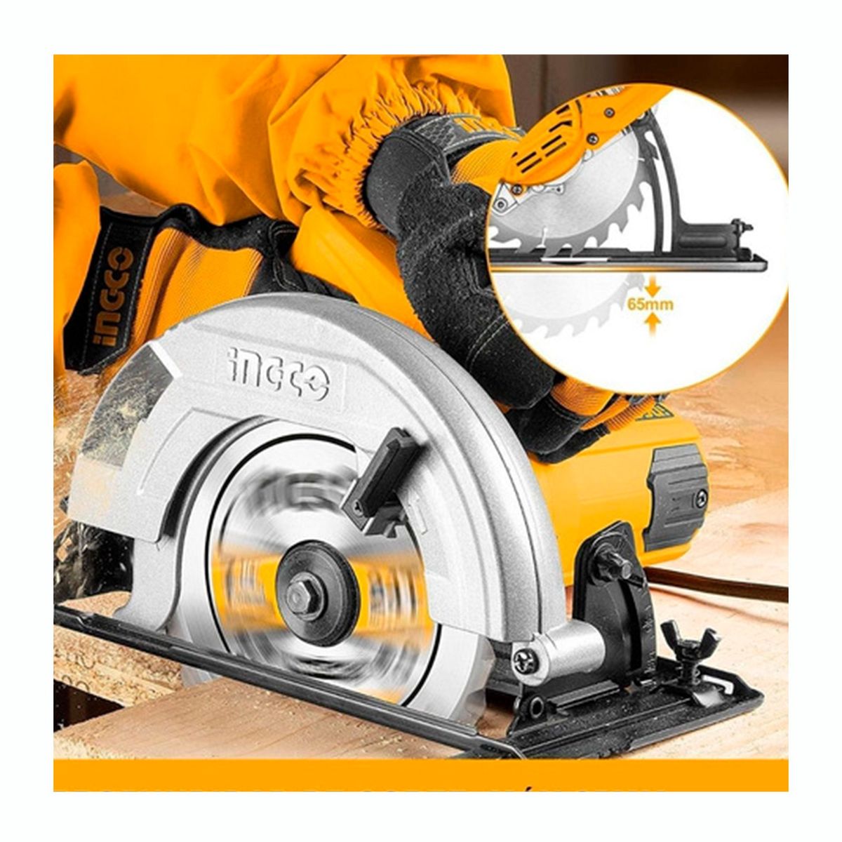 INGCO TOOLS - COMBO ELÉCTRICO SIERRA CIRCULAR 1600W LIJADORA ORBITAL 240W DE PALMA