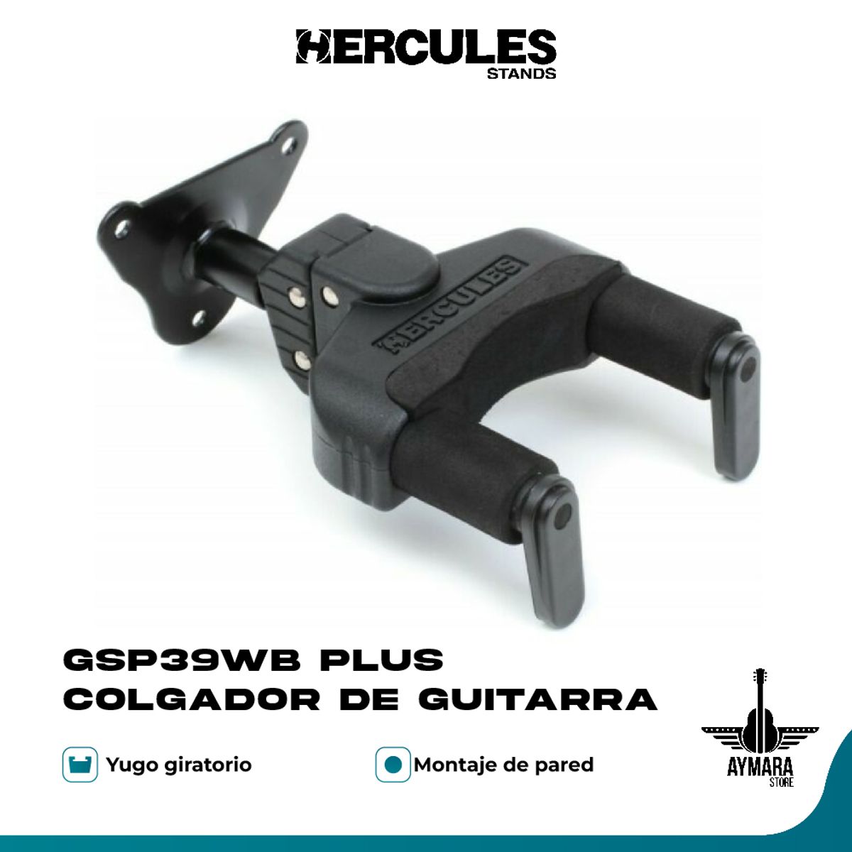 HERCULES - HERCULES GSP39WB PLUS COLGADOR DE GUITARRA