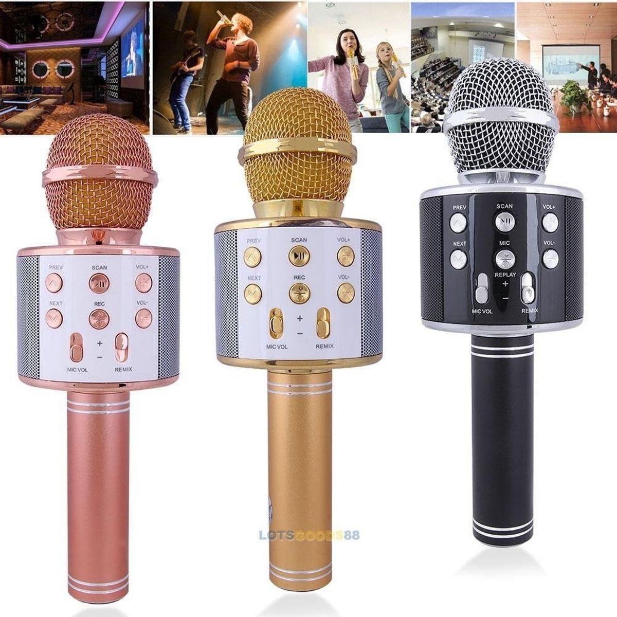 OEM - Micrófono Inalámbrico Bluetooth Altavoz Hifi Karaoke Recargable