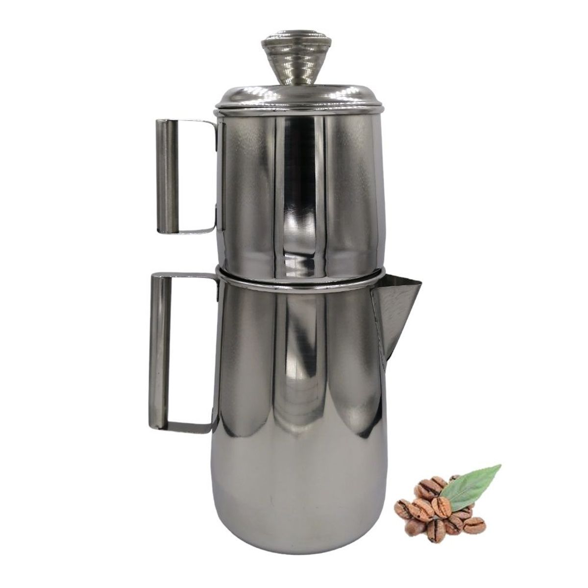 GENERICO - Cafetera Gota a Gota de Acero Inoxidable 2 Piezas - Inoxglovi