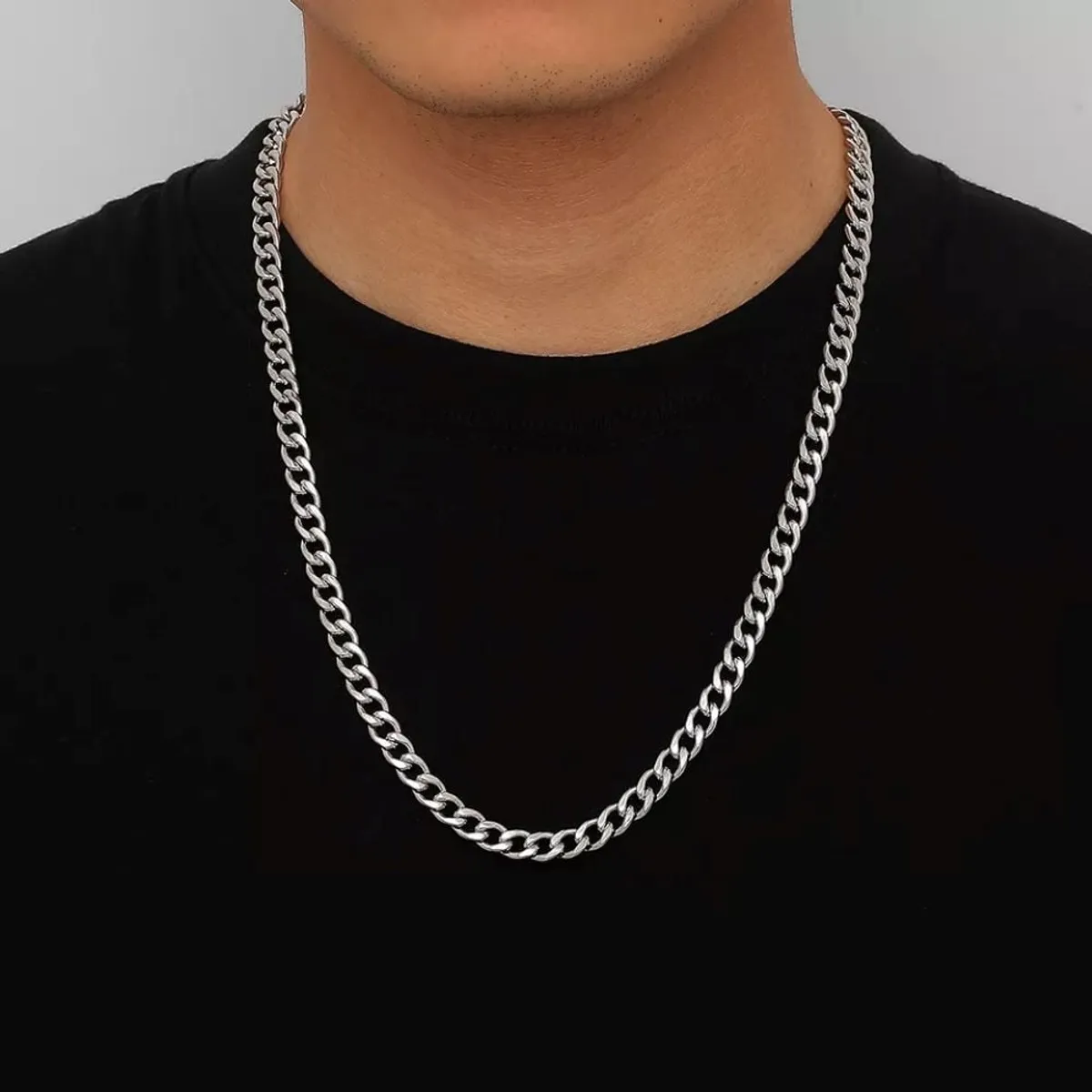 GENERICO - Collar cubano hombre en acero inoxidable 316L calidad garantizada