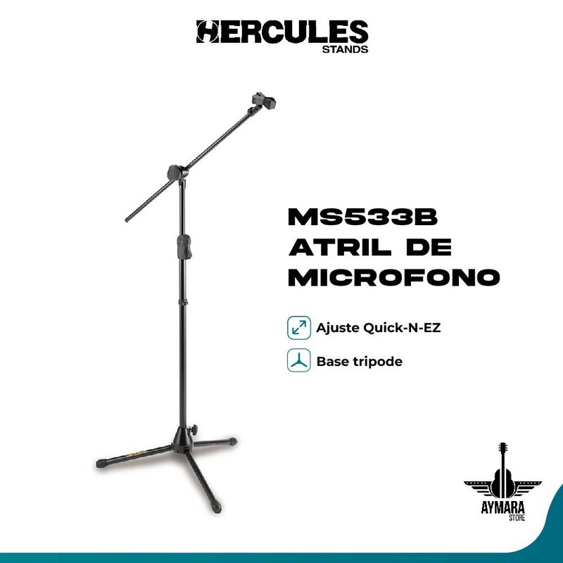 HERCULES - HERCULES MS533B ATRIL DE MICROFONO