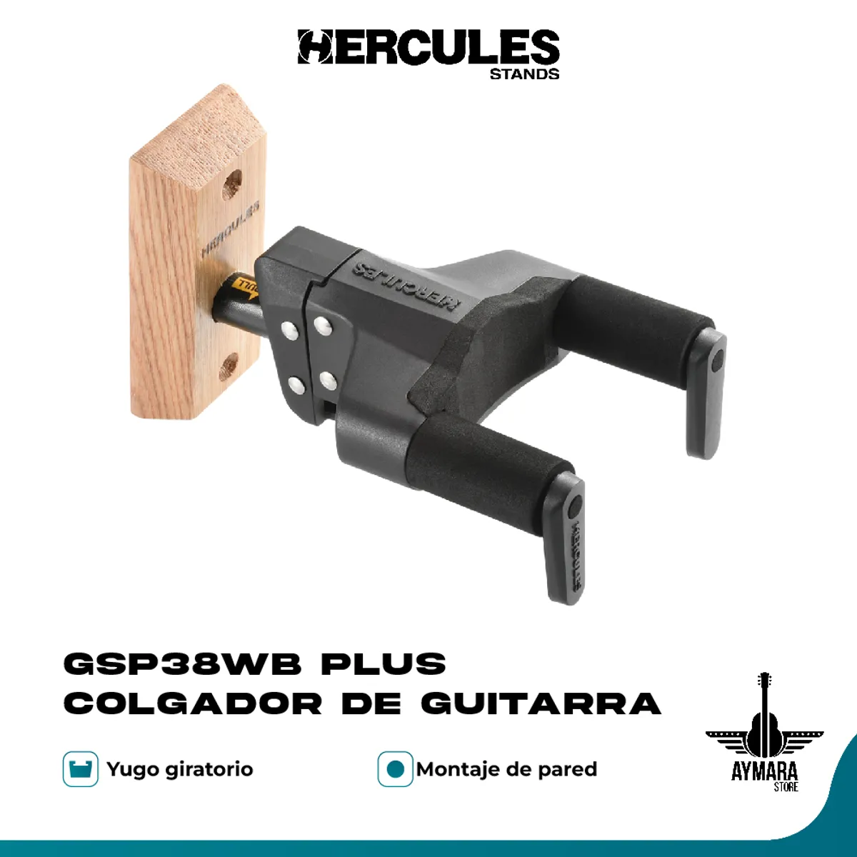 HERCULES - HERCULES GSP38WB PLUS COLGADOR DE GUITARRA