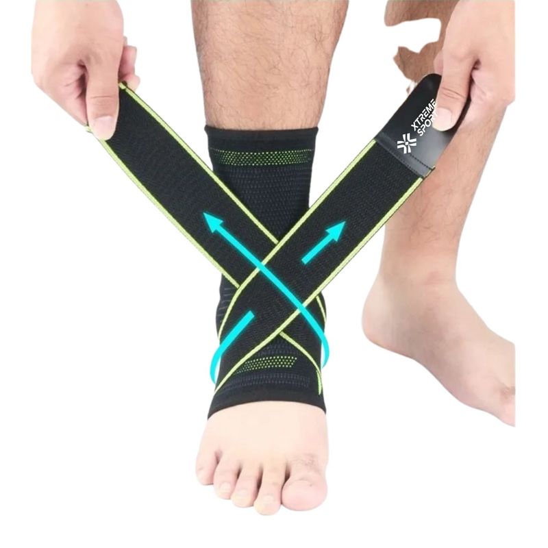 XTREME SPORT - Tobillera de Compresion con Gel y Bandas - Talla M