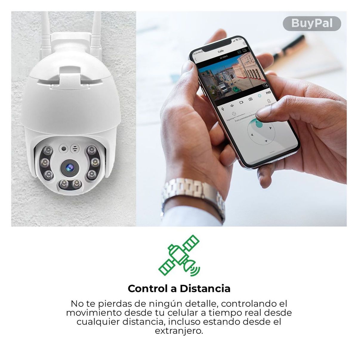 BUYPAL - Camara de Seguridad Exterior IP 2K 3MP + Memoria 128gb