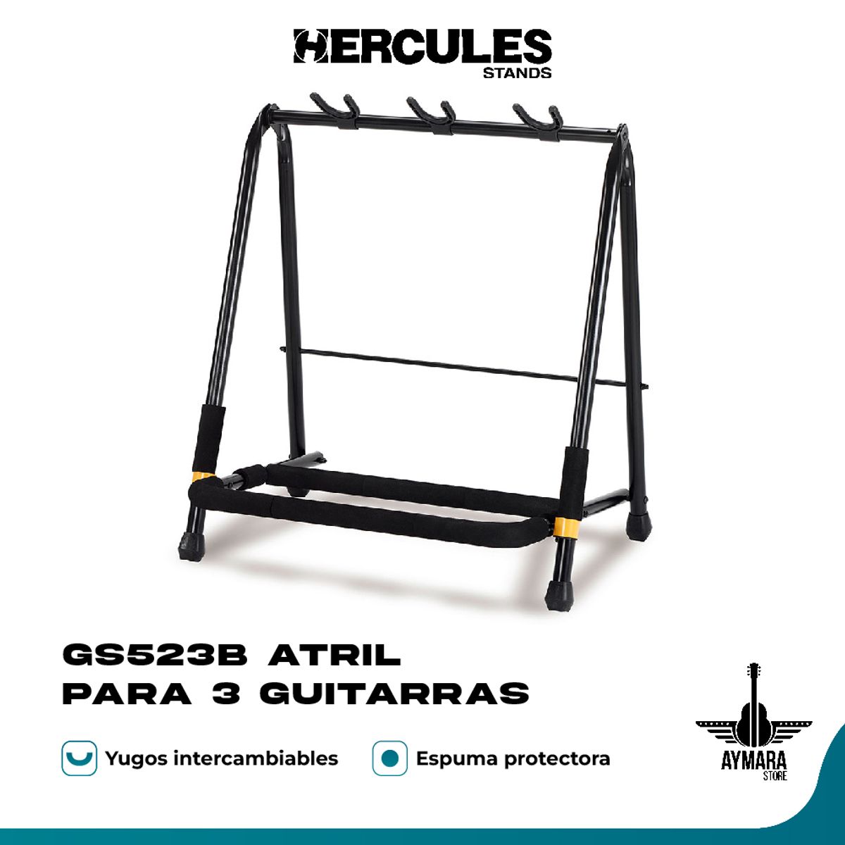 HERCULES - HERCULES GS523B ATRIL PARA 3 GUITARRAS
