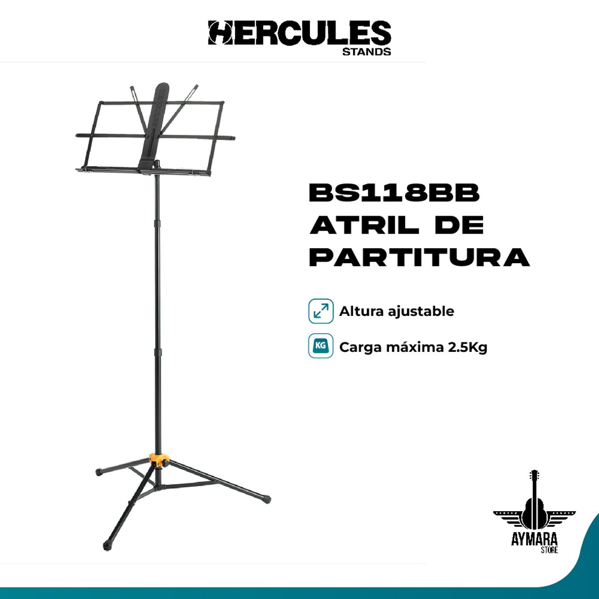 HERCULES - HERCULES BS118BB ATRIL DE PARTITURA