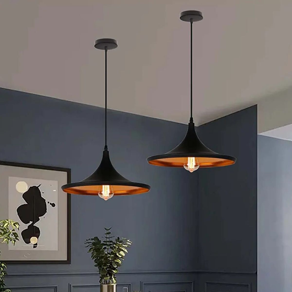 GENERICO - Lámpara colgante creativa negro