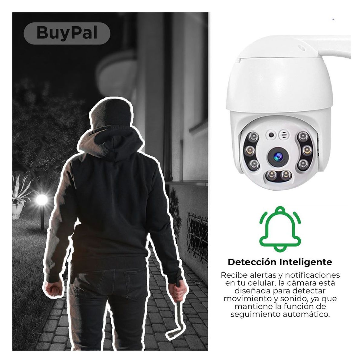BUYPAL - Camara de Seguridad Exterior IP Full HD + Memoria 64gb