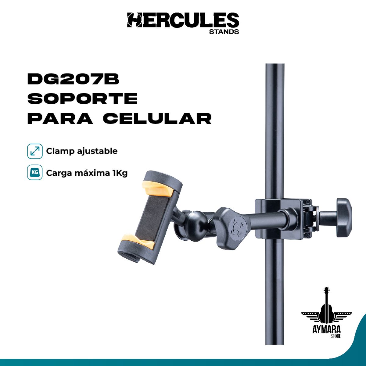 HERCULES - HERCULES DG207B SOPORTE PARA SMARTPHONE