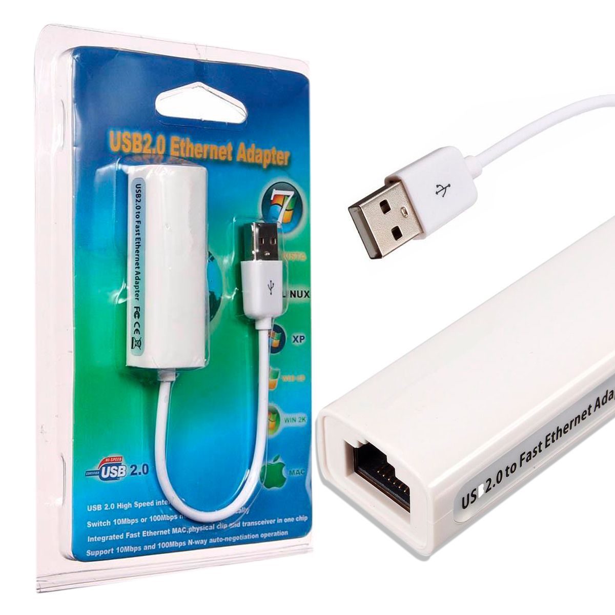GENERICO - Adaptador de Red Usb a Rj45 Lan Ethernet