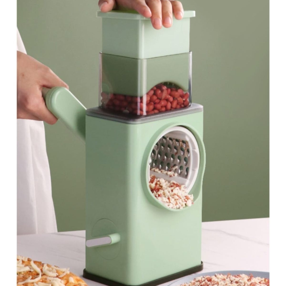 ELMEJORPRECIO - Cortador Picador De Vegetales Frutos Secos Multiuso Tipo Molino Verde