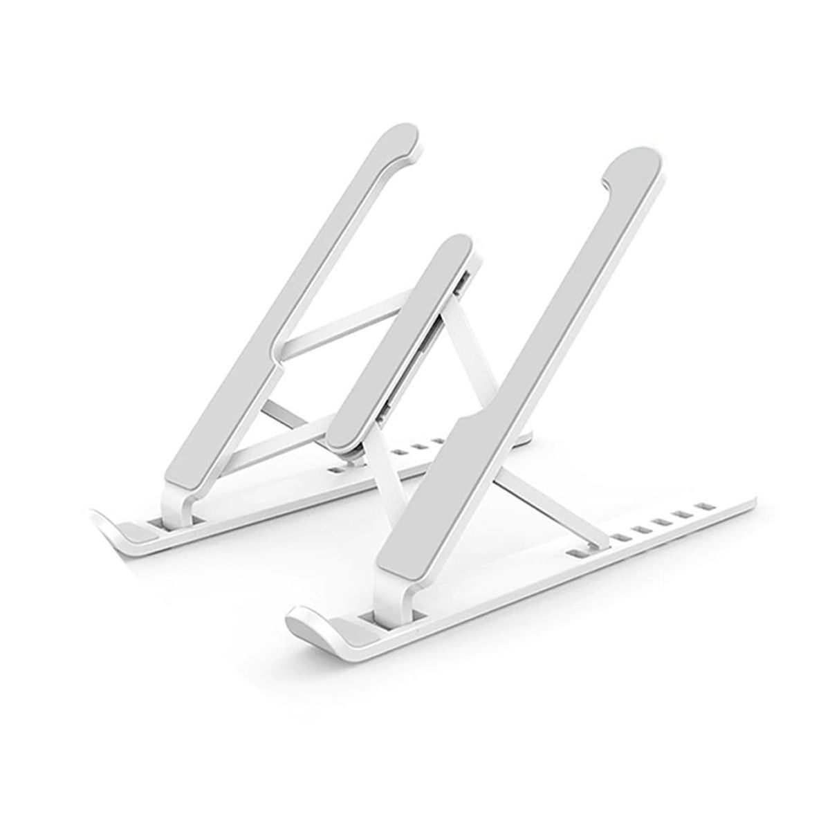 GENERICO - Soporte Base Laptop Notebook Plegable Antideslizante Plastico - Blanco