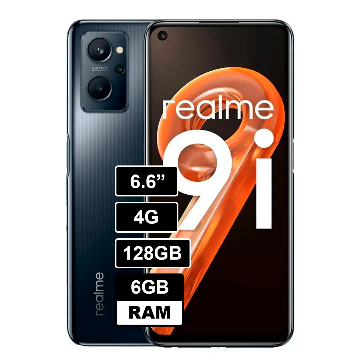 REALME - REALME 9i 4G 128GB 6GB - NEGRO