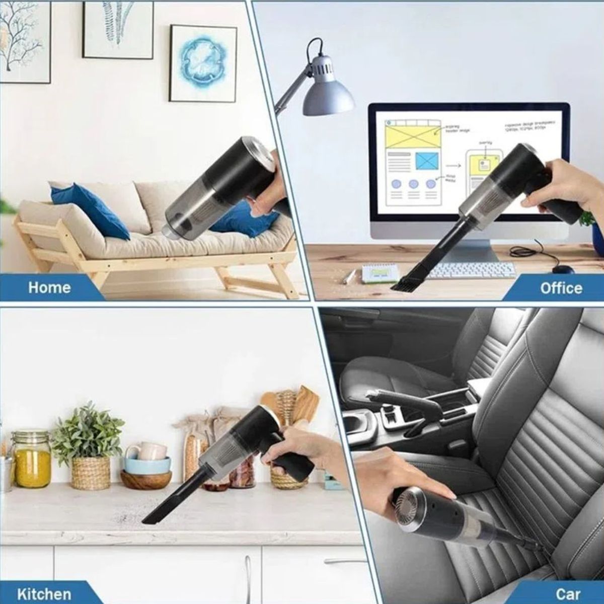OEM - Mini Aspiradora 2 en 1 Recargable para Hogar y Coche
