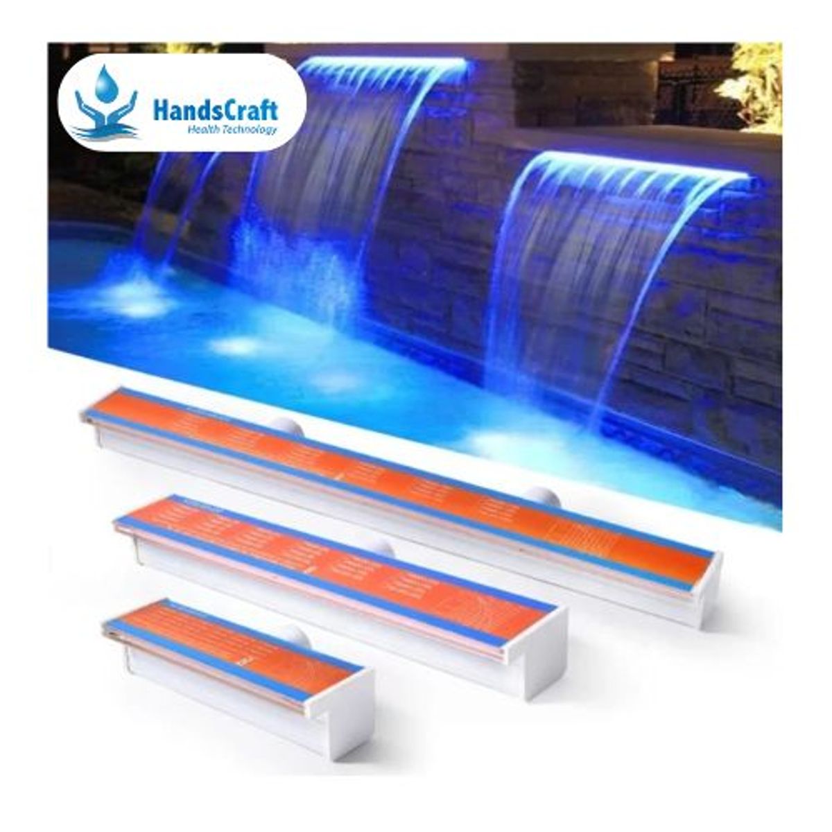 GENERICO - CASCADA VELO DE AGUA PARA PISCINA 900 mm