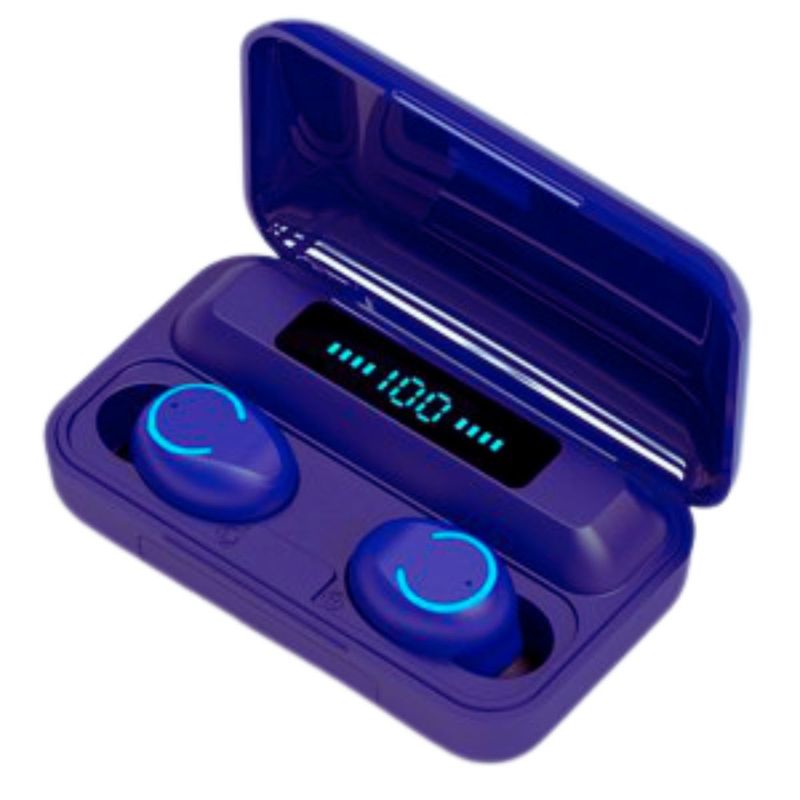 TWS - Auricular Inalambrico F9 Pro Azul Hasta 6h Music