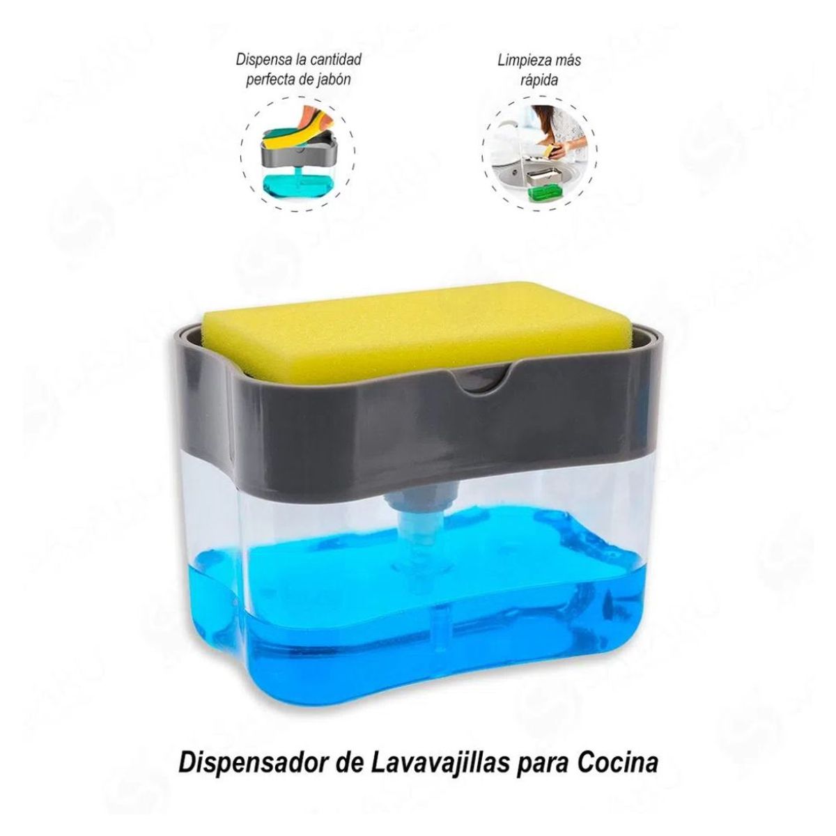 OEM - Dispensador Lavavajillas Ayudin Liquido 2en1 y Esponja