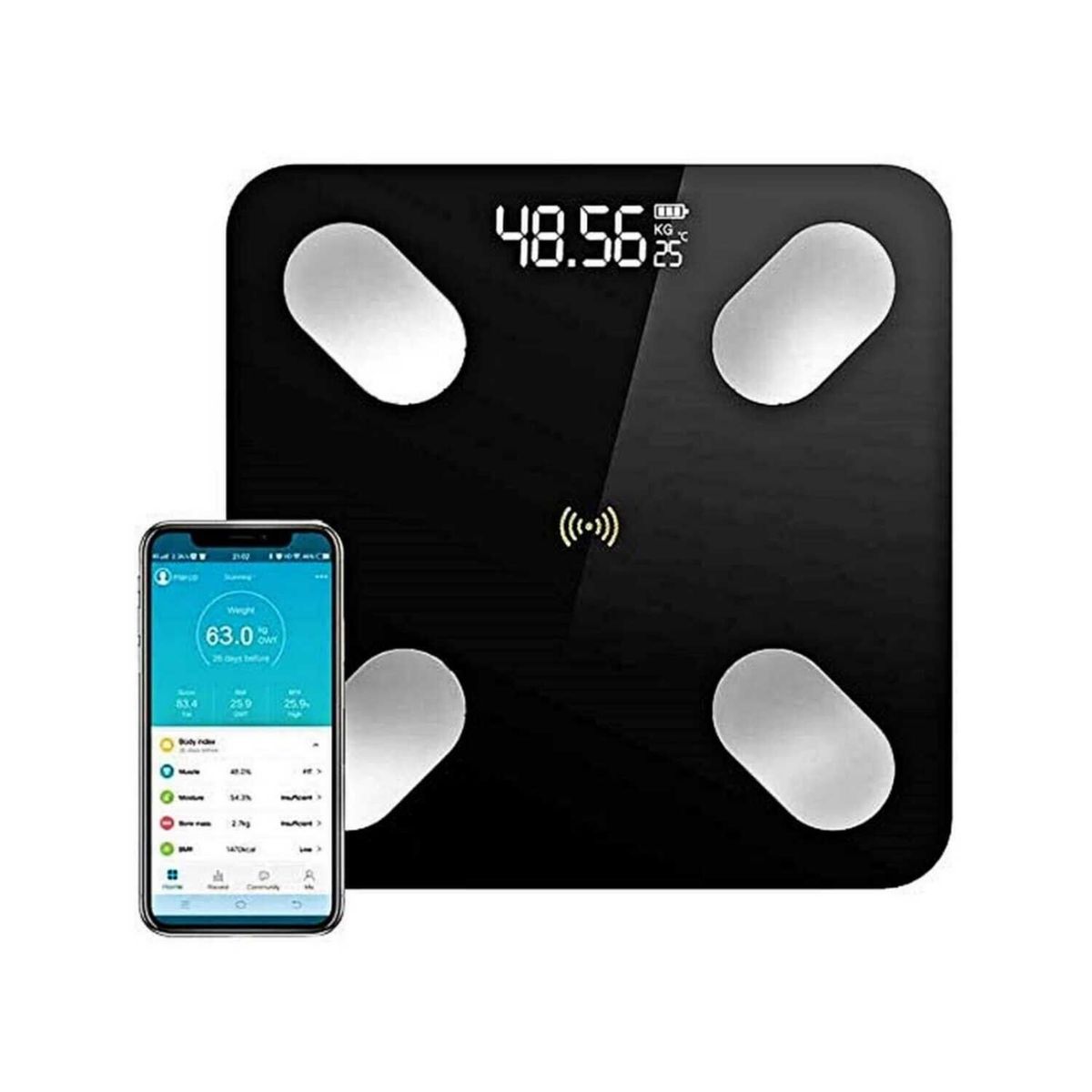 GENERICO - Balanza digital inteligente Bluetooth