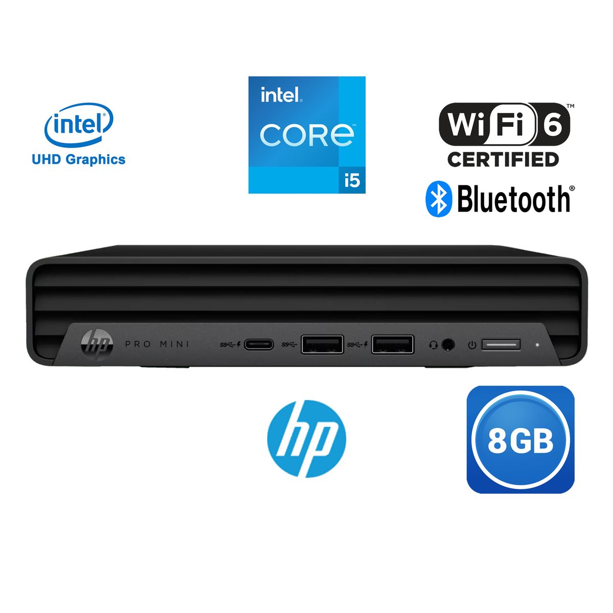 HP - Mini cpu HP core i5 - 12th gen - 8GB ram - 256GB SSD  - HP Pro mini 400 G9