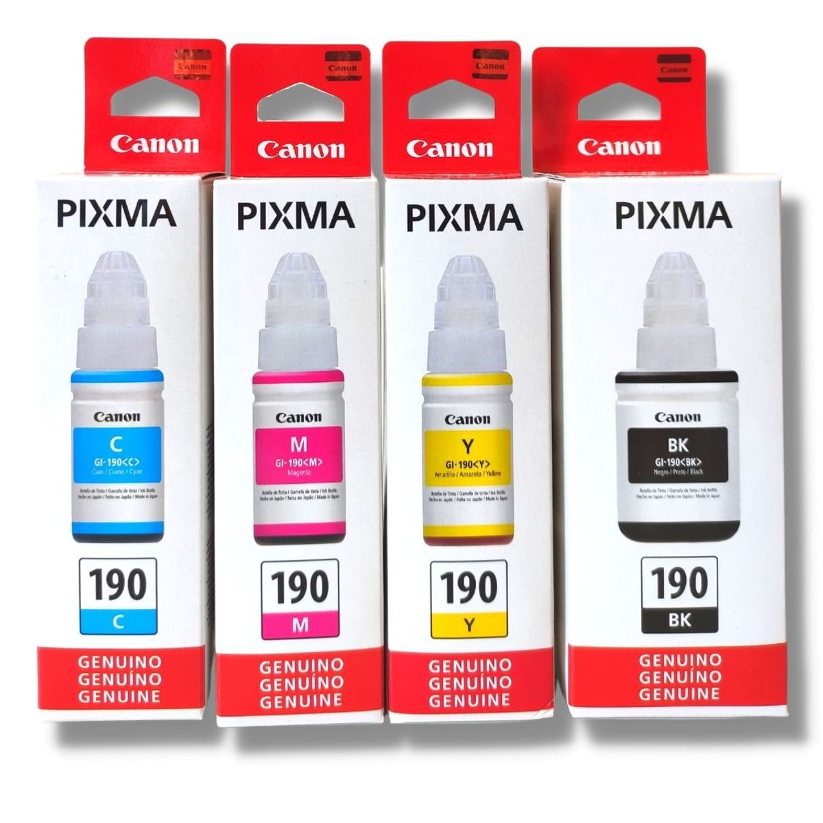 CANON - Kit Tinta Canon 190 Cyan Magenta Amarillo Negro
