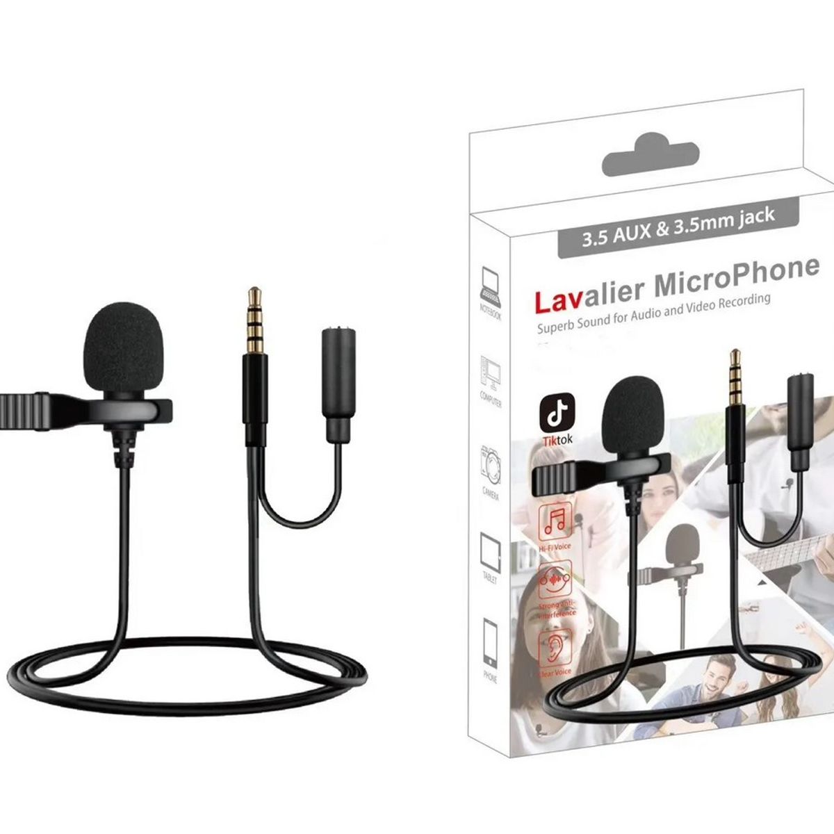 OEM - Micrófono Solapero Plug Aux - Solumatica - Para Celulares y Tablets