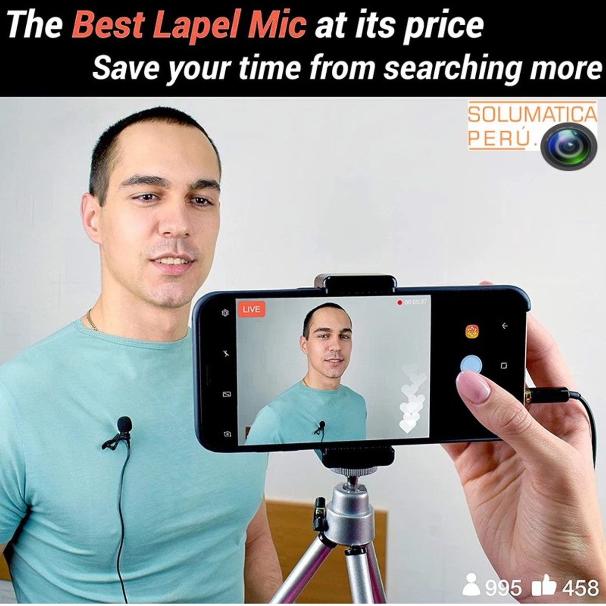 OEM - Micrófono Solapero Plug Aux - Solumatica - Para Celulares y Tablets