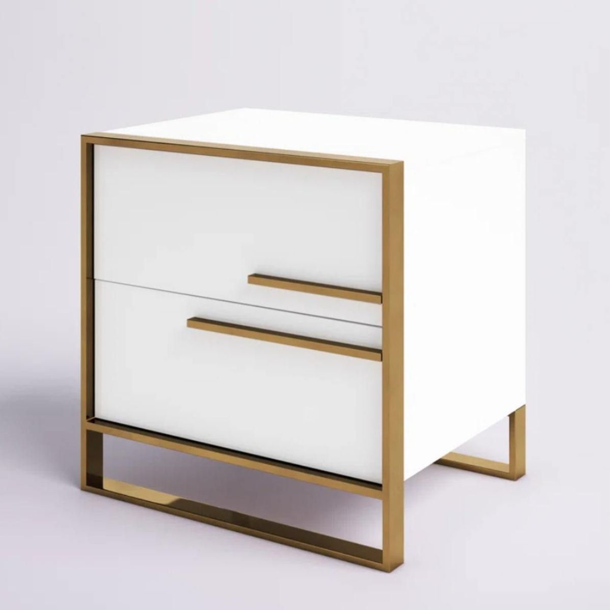 VENTITAS HOME - Velador Deluxe Colby Ventitas Home Blanco y Dorado