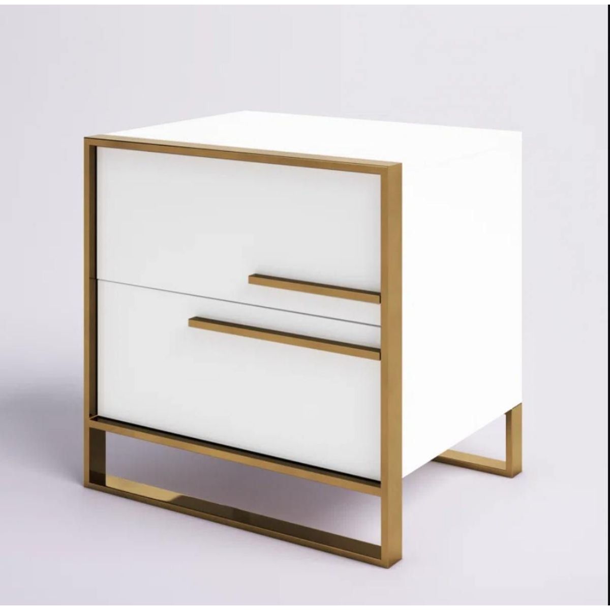 VENTITAS HOME - Velador Deluxe Colby Ventitas Home Blanco y Dorado